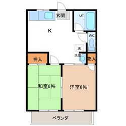 郡山駅 バス15分  鳴神下車：停歩2分 2階の物件間取画像